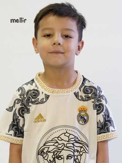 Реал Мадрид oq  fudbol forma yosh bollar uchun