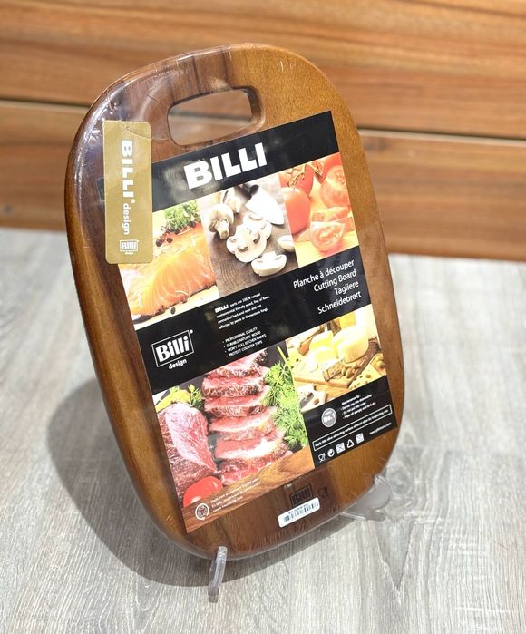 Доска разделочная деревянная Billi круглая с ручкой