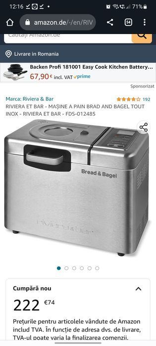 Masina de paine riviera and bar