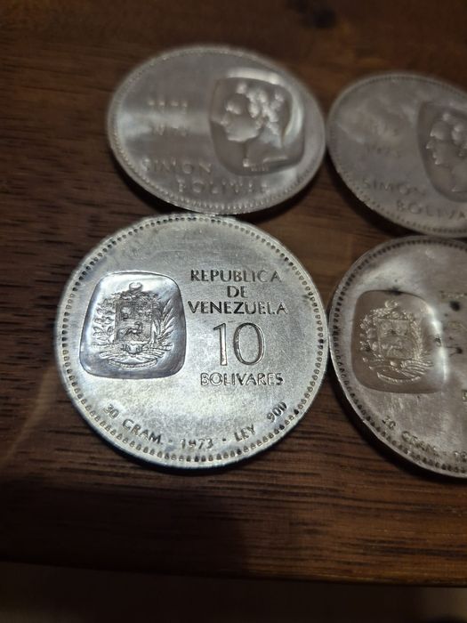 Monezi moneda argint 10 Bolivares 1973 Venezuela