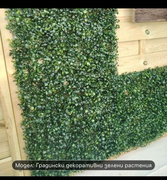 4 броя Пана от изкуствен жив плет, 40 х 60 см, Зелен