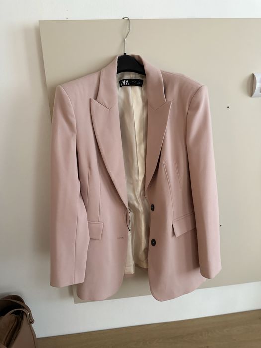 Вталено сако ZARA, L, пастелно розово