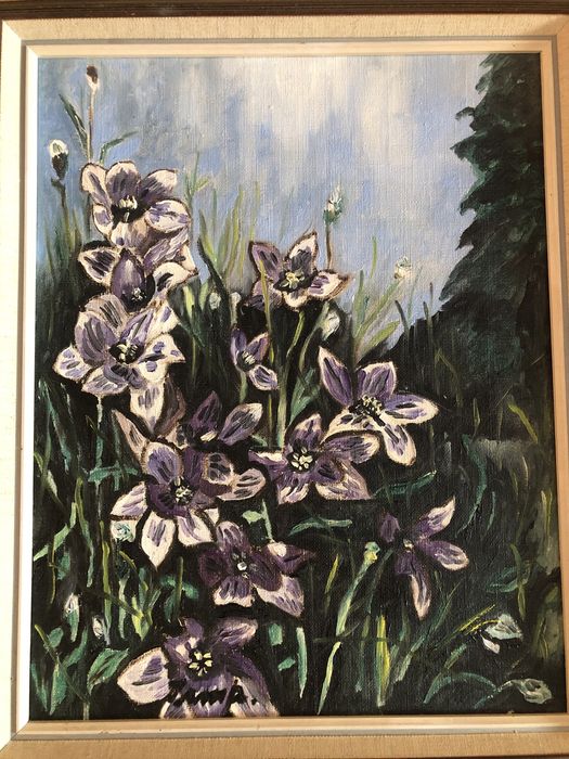 Картина с цветя акрил