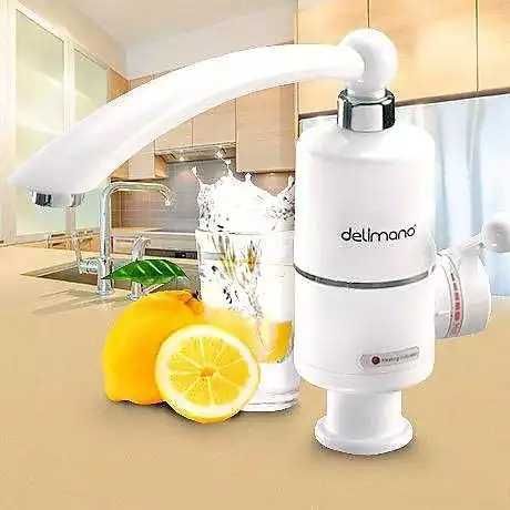 Нагревател за вода Delimano проточен бойлер за стена плот чешма с душ