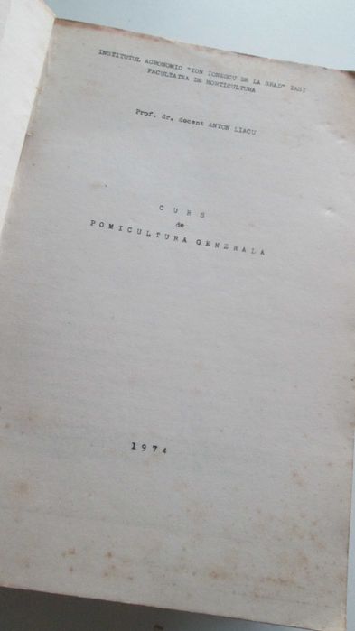 1974 Pomicultura generala curs