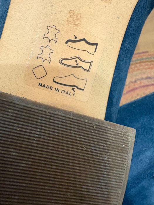 Pantofi balerini piele intoarsa albastri marime 38