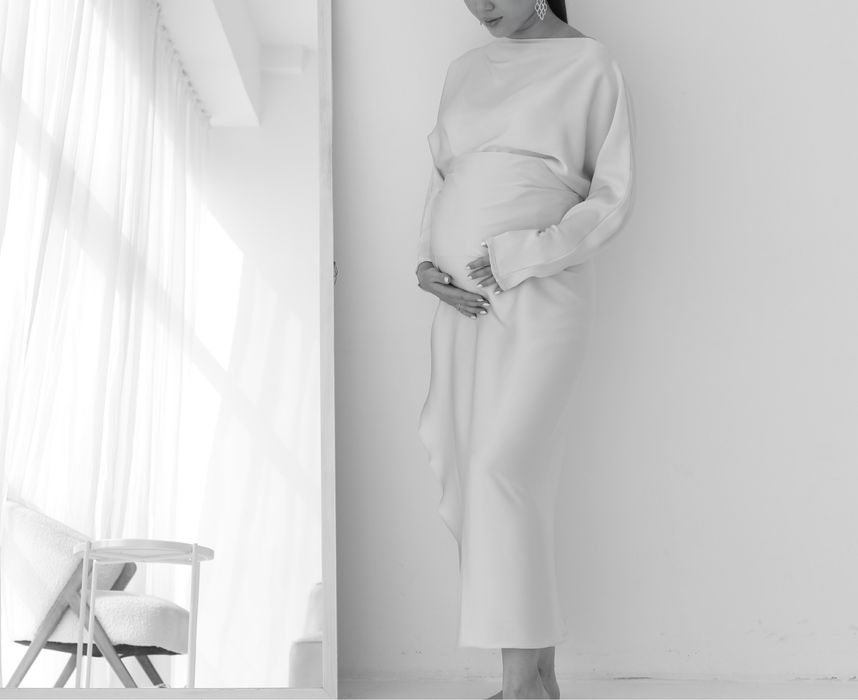 Шелковое платье в цвете айвори