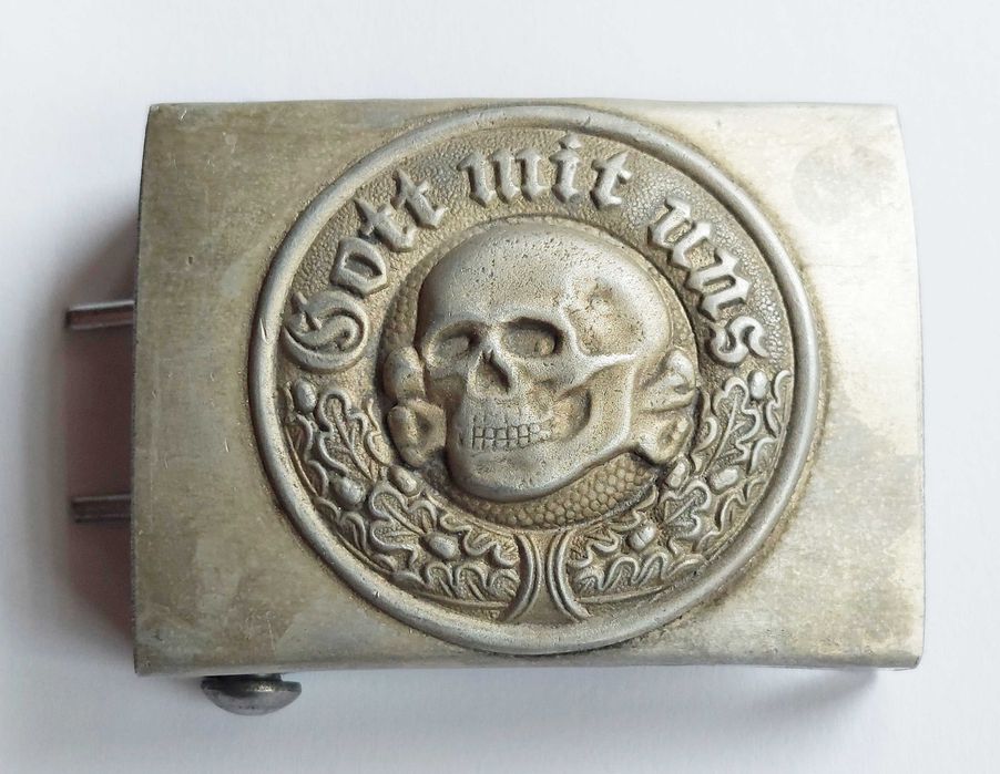WW2  Немска катарама за колан Totenkopf с печат и маркировки