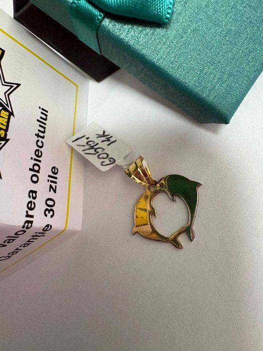 Pandant Cu Delfini Aur 14k 1.23gr (cdc)