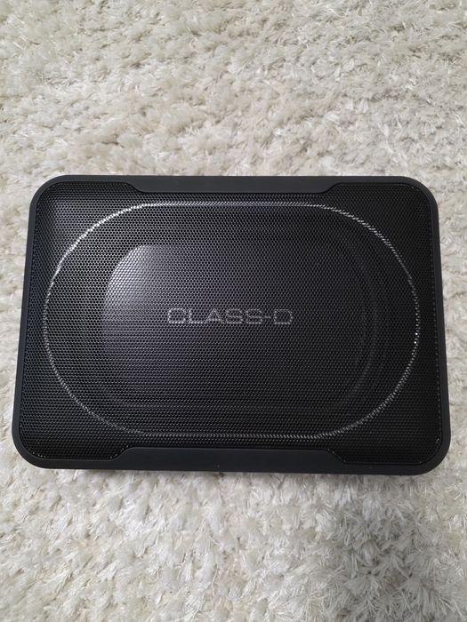 Subwoofer auto activ slim Class-D – Design compact pentru sub scaun (include cablaj)