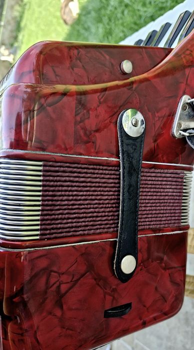 Acordeon Parrot cu 60 basi roșu