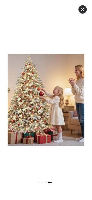 Brad artificial nins Yorbay cu lumini LED suport inclus 150 cm