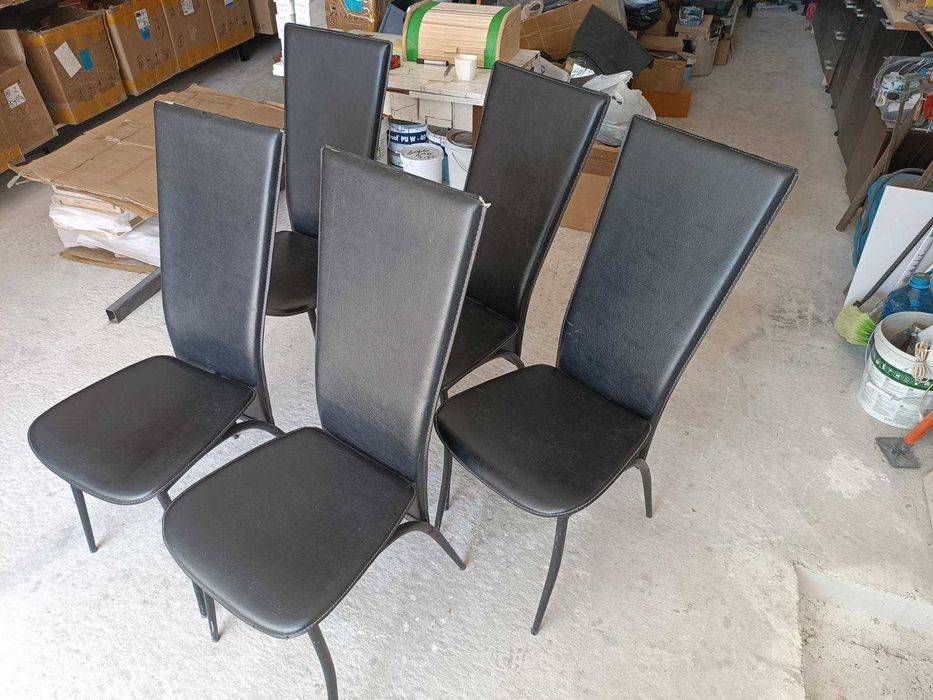 Кожени столове 5бр