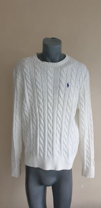 POLO Ralph Lauren Cable Cotton / Knit Mens Size L НОВО ! ОРИГИНАЛ! Мъжки Пуловер!
