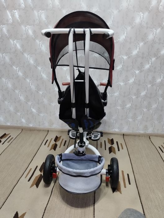 Вело-коляска с родительской ручкой