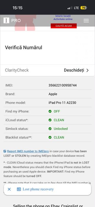 iPad Pro 11” (Gen 2) 128GB  cu Sim