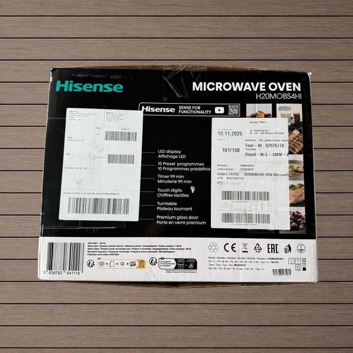 Cuptor cu microunde 20L 700W Hisense H20MOBS4HI – Nou, Sigilat, Inverter