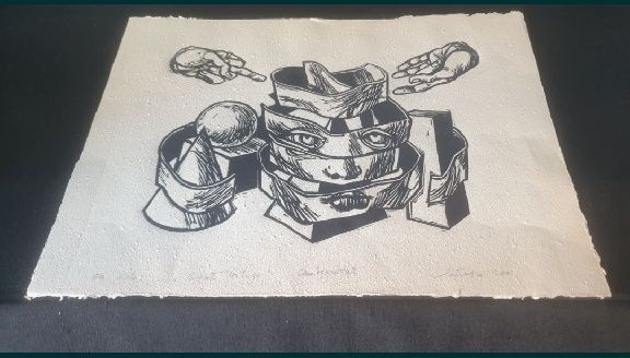 Tablou grafica Mihail Mănescu