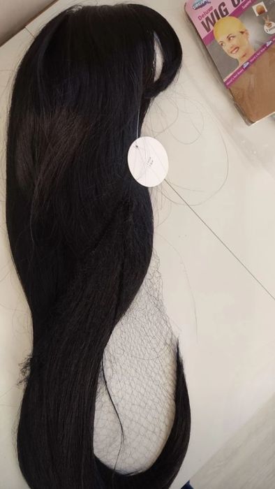 Парик длинный черный