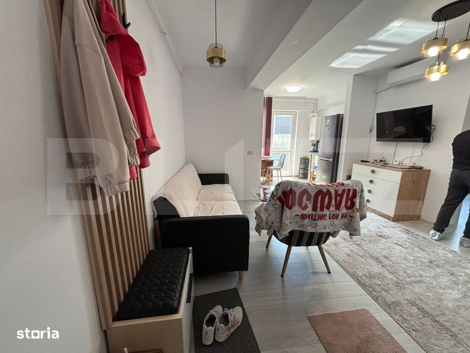 Apartament 2 camere, 45 mp, complet mobilat, parcare, zona Valea Lupul