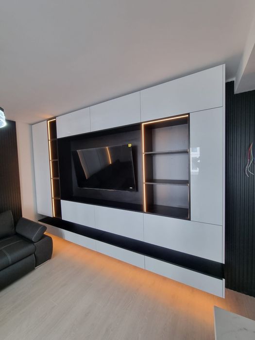 Mobila de living - LED  - MDF LUCIOS - la comandă