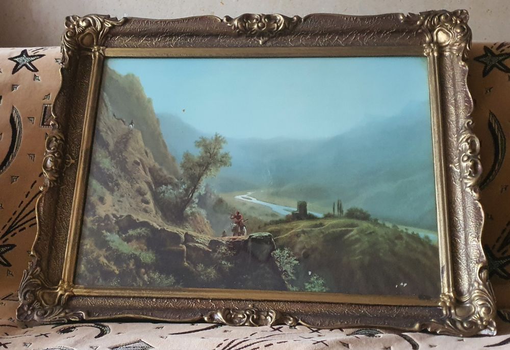 Tablou vintage Lev Feliksovich - Dimineata în Munții Cauzaz