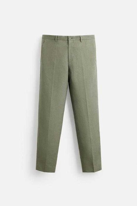 ZARA Костюмные брюки из 100% льна