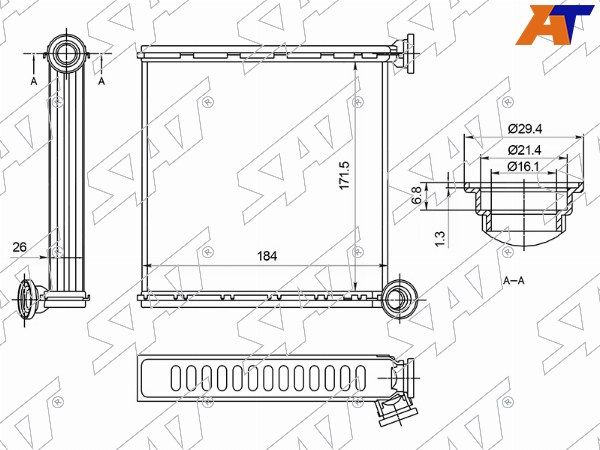 Радиатор отопителя салона Skoda Octavia