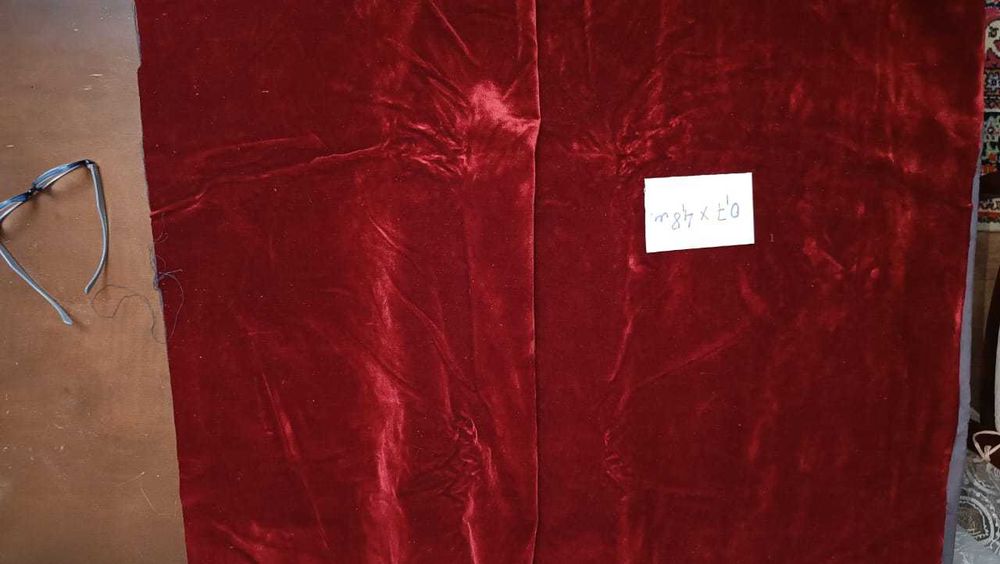 Ткань бархат  цвет спелой вишни.