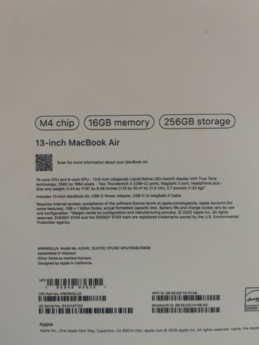 Apple Macbook Air 13 2025