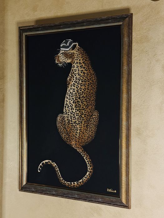 Картина "Леопард в тюбетейке"