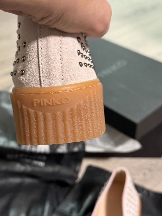 Mocasini piele cu tinte pinko roz marimea 39