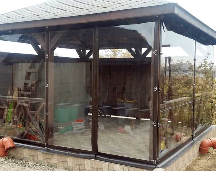 Prelată Terasă Rezistentă la Zăpadă și Viscol – Folie Transparentă PVC