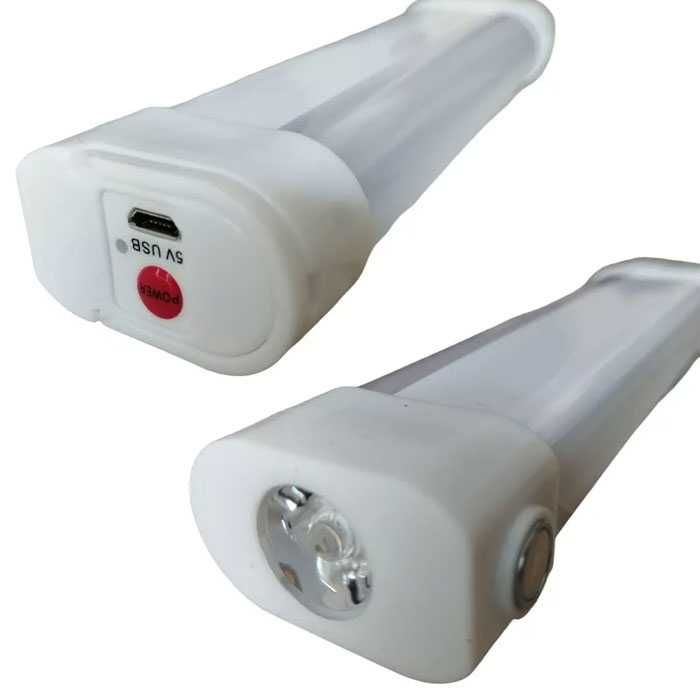 Соларна LED лампа 17см с магнит и USB зареждане