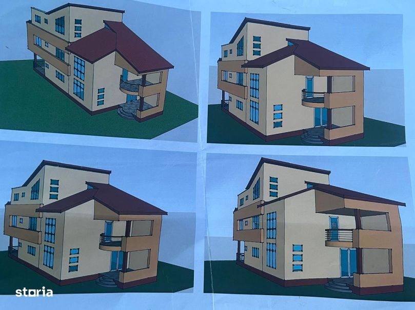 Casa la rosu P+1 cu proiect P+2, teren 500 mp – Bariera Valcii