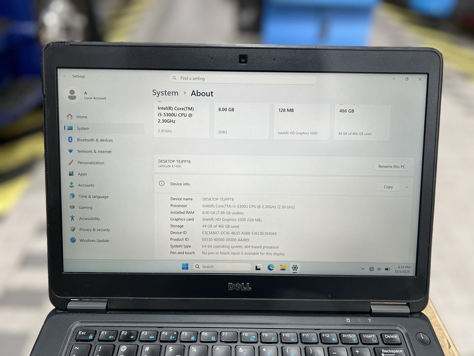 Laptop dell procesor i5