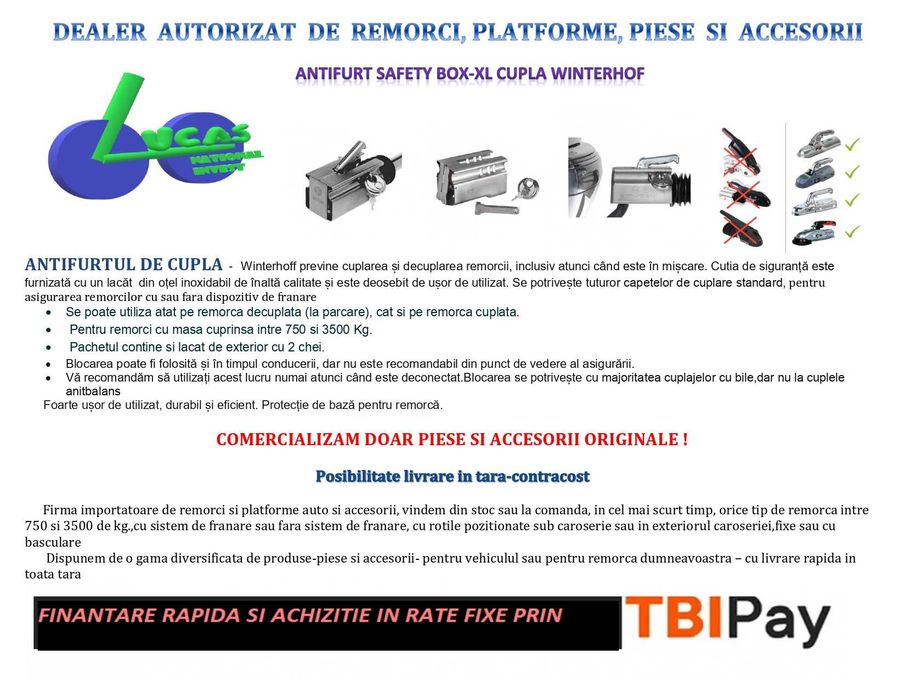 Antifurt Winterhof Safety Box-XL pentru cupla