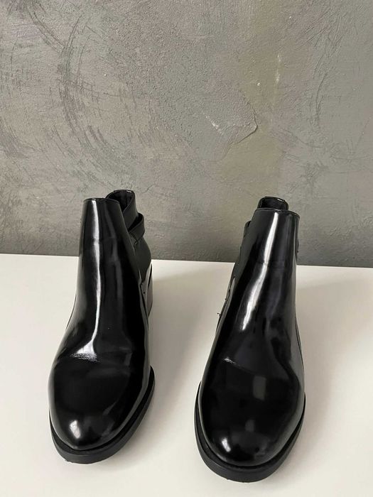 Ghete elegante cu toc mediu dama 37 negre Stradivarius