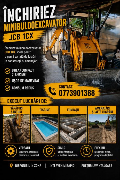 Închiriez Minibuldoexcavator