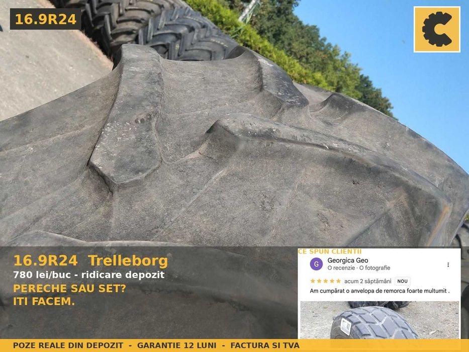 Cauciucuri 16.9R24 420/85R24 Trelleborg Anvelope Tractor Fata SH TVA