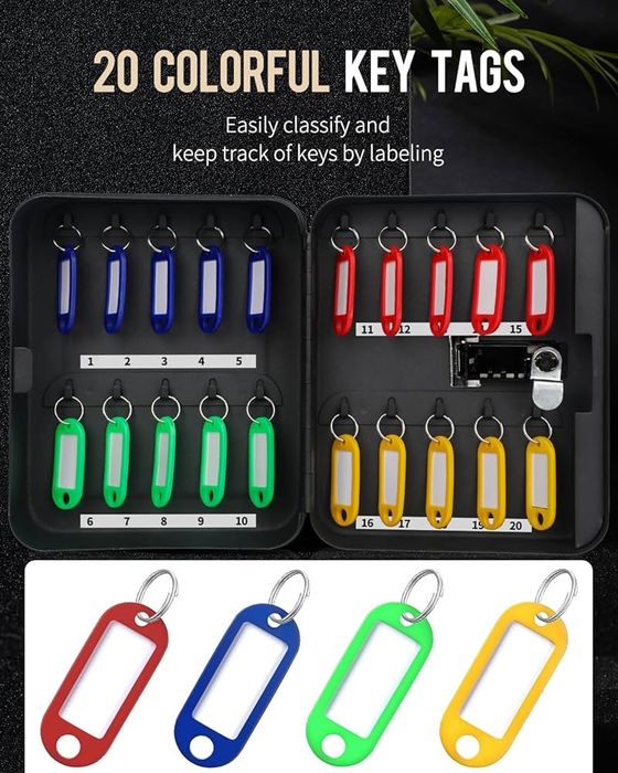 Метална кутия за ключове с код – 20 позиции