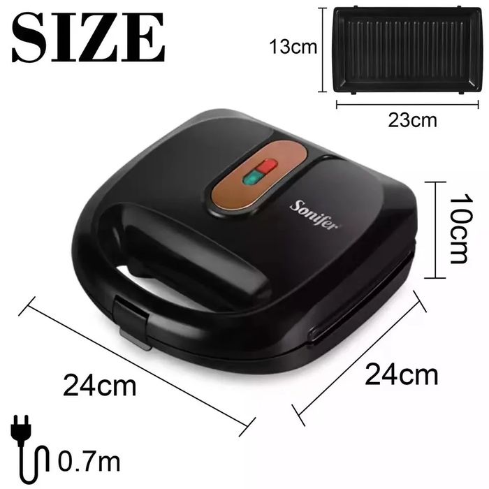 3 в 1 Вафельница, тостер и сендвич Sonifer SF-6113