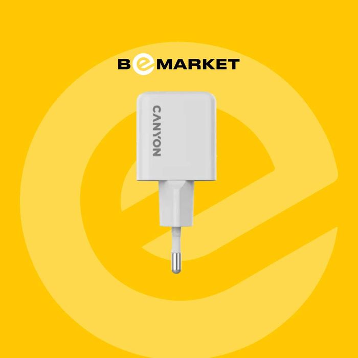 Сетевое зарядное устройство CANYON CU20AC GaN 20W White