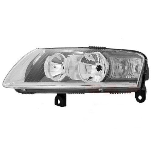 Far Audi A6 (C6) 05.2004-10.2008, stanga/dreapta, tip bec H1+H7, semnalizare alba, reglare electrica, fara motoras, Depo, 4F0941003A, 4F0941003DL