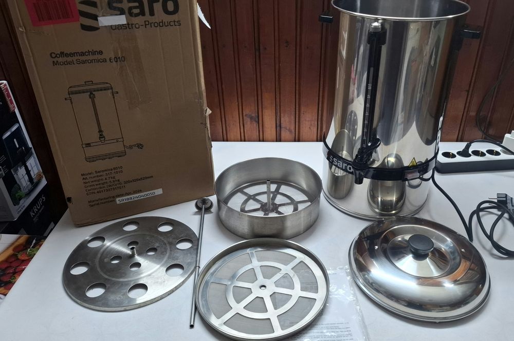 Кафе машина Saro Saromica 6010, до 70 чаши, 10 литра, сребриста