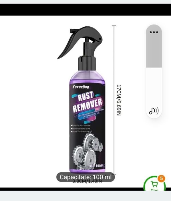 Crema pentru curățarea obiectelor  metal ruginite