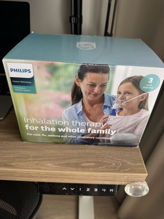 Nebulizator Philips Home Nebulizer – aparat aerosoli, cu cutie și accesorii