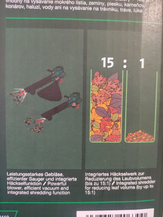 Suflanta aspirator tocator de frunze Parkside 40 V pe acumulatori