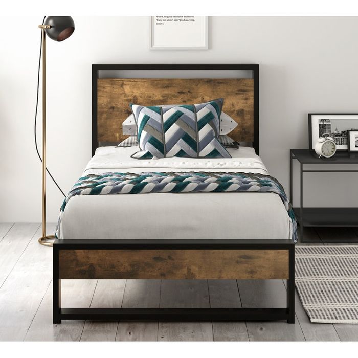 Кровать лофт металлические / односпальная / металлическая лофт