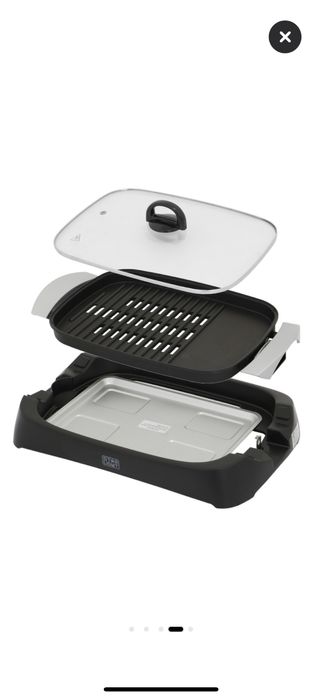 Gratar electric Star-Light EGA-2200W, plita 30 x 40 cm, negru